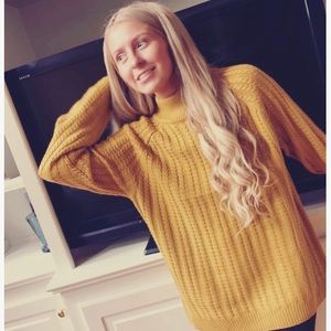 Like New Cozy Casual Gold Sweater w/ Open Back (Adult M/L)